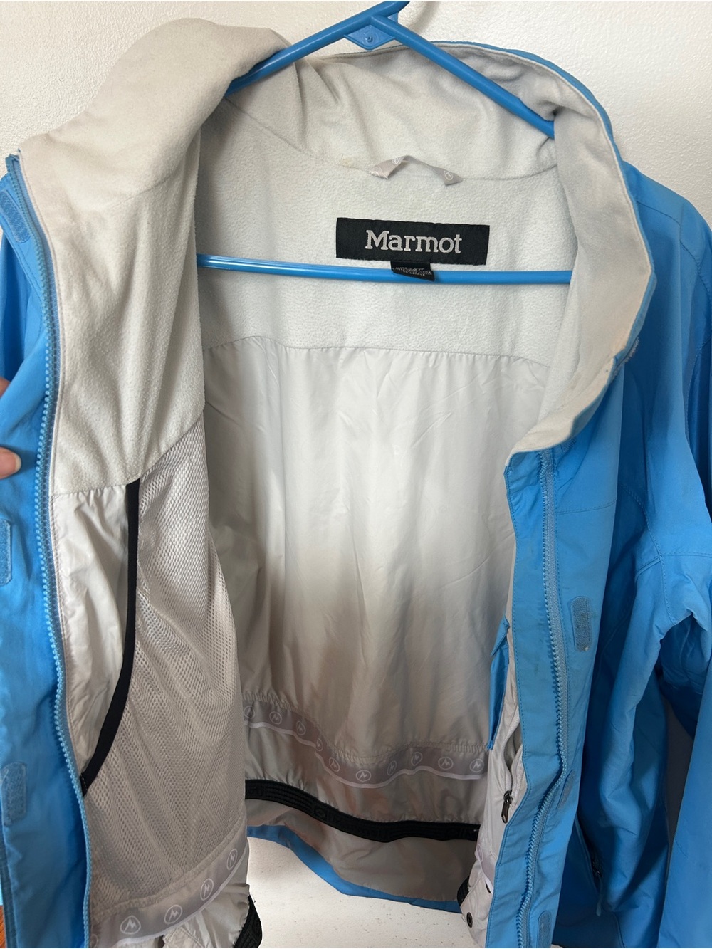 Marmot Gore-Tex Performance Shell Jacket Women’s XL Blue Ski Rain Outdoor
